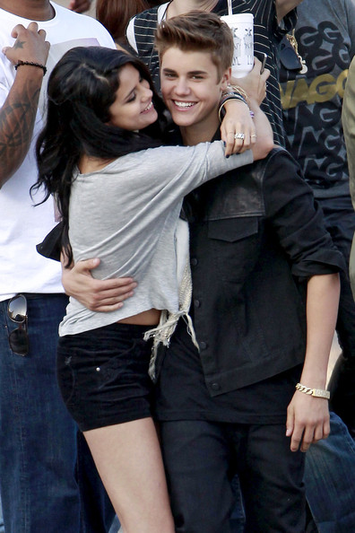 Selena Gomez and Justin Bieber loving on the Set of His Music Video