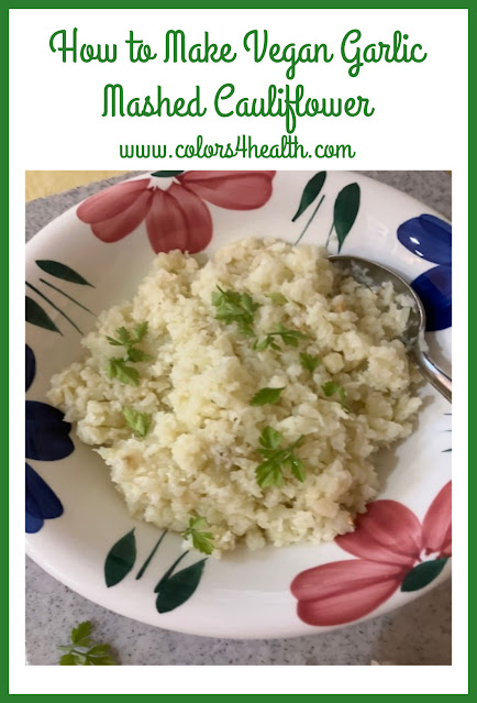 Recipe for  Vegan Garlic Mashed Cauliflower