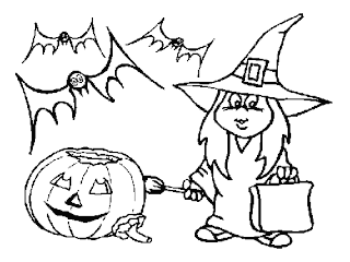 Halloween Witches for Coloring, part 4