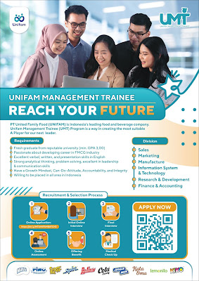 Management Trainee di PT. United Family Food (Unifam) per 30 Januari 2023
