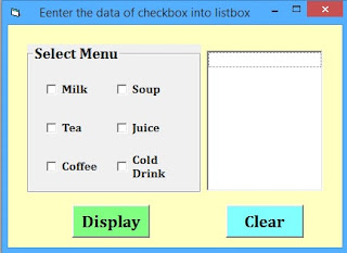 How to add check boxes into a list box vb6