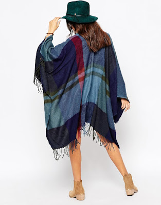 Esprit Colour Block Check Cape