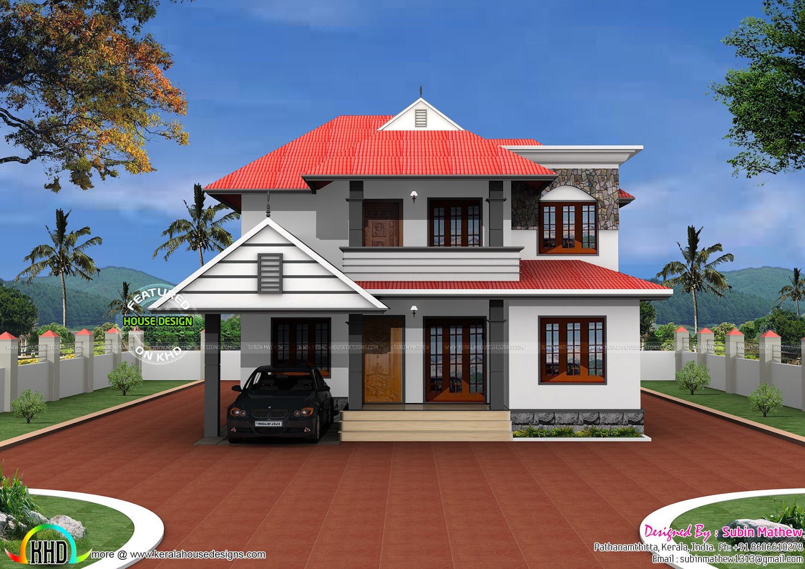 Typical Kerala  home  in 2500 sq  ft  Kerala  home  design and 