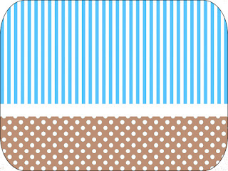 Brown and Light Blue Free Printable  Labels.