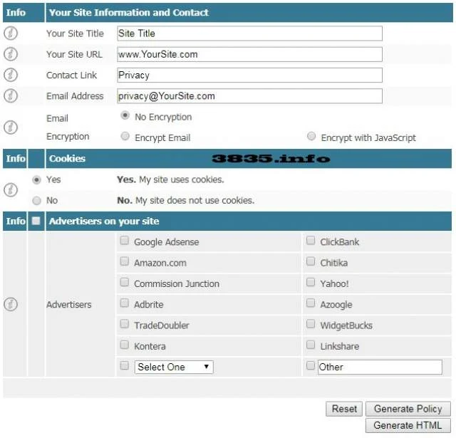 Cara Membuat Privacy Policy Untuk Blog