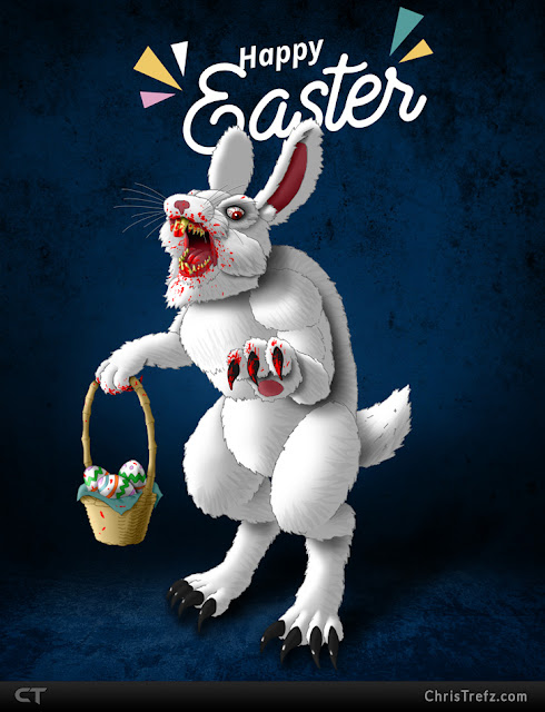 Evil Easter Bunny art by Chris Trefz