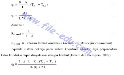 Persamaan Aliran Kalor Secara Konduksi