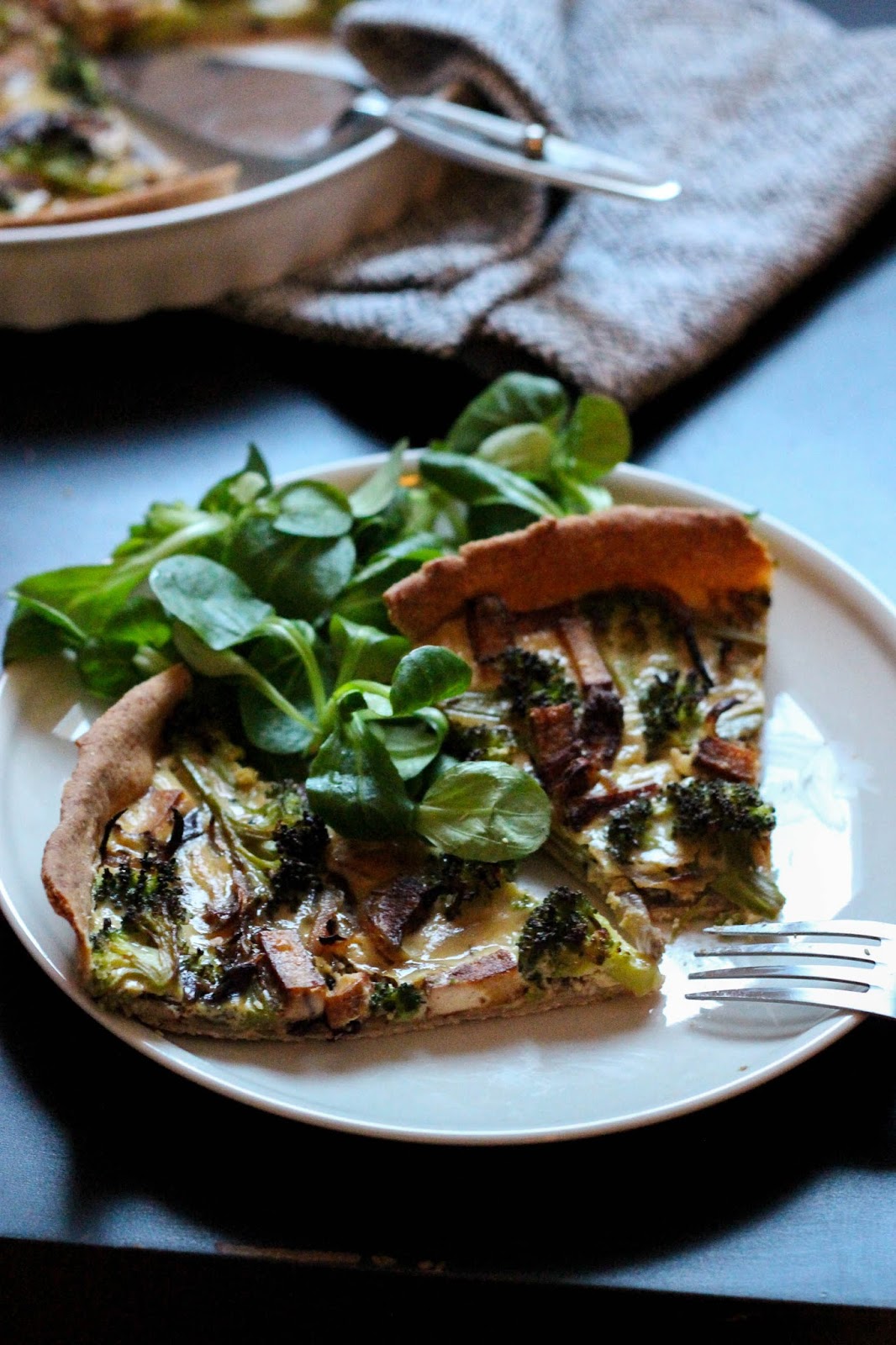 Crazy Green Fruits Tarte Aux Brocolis Oignon Caramelises Et