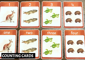Oceania Australia Themed Math - Counting Cards