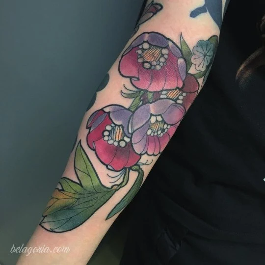 preciosos tatuajes de flores