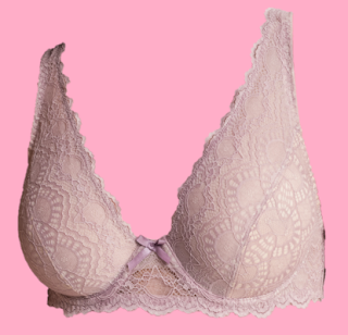 Plunge sling underwired bra suitable for flat chested men.