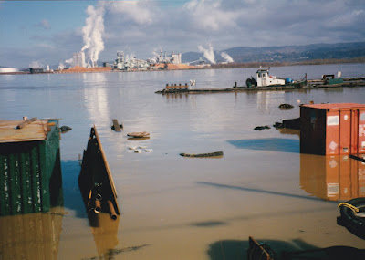 Flooding Aftermath in Rainier, Oregon, in February, 1996