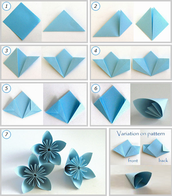 tutorial origami  bunga 