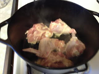 Chicken Browning in a Dutch Oven