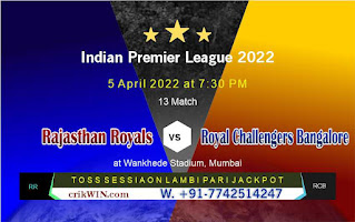 Rajasthan vs Banglore 13 IPL Match Prediction Betting Tips Cricdiction