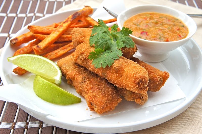 Fish Fingers With Fresh Mango Chutney