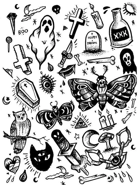 Plantillas de tatuaajes EMO