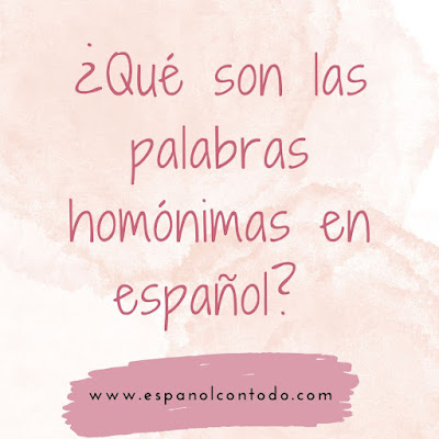 palabras homónimas en español