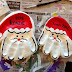 Navidad masa de sal  Papá Noel con la huella de las manos o del pie