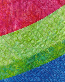 Sliced watermelon quilt using Island Batik fabrics