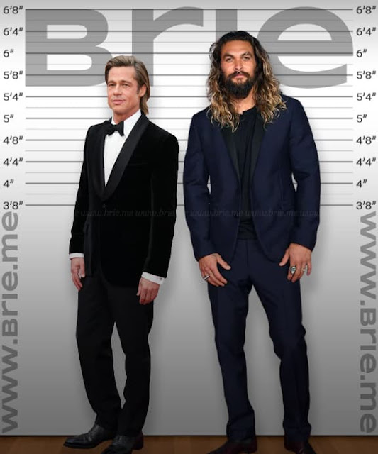 Brad Pitt height comparison with Jason Momoa