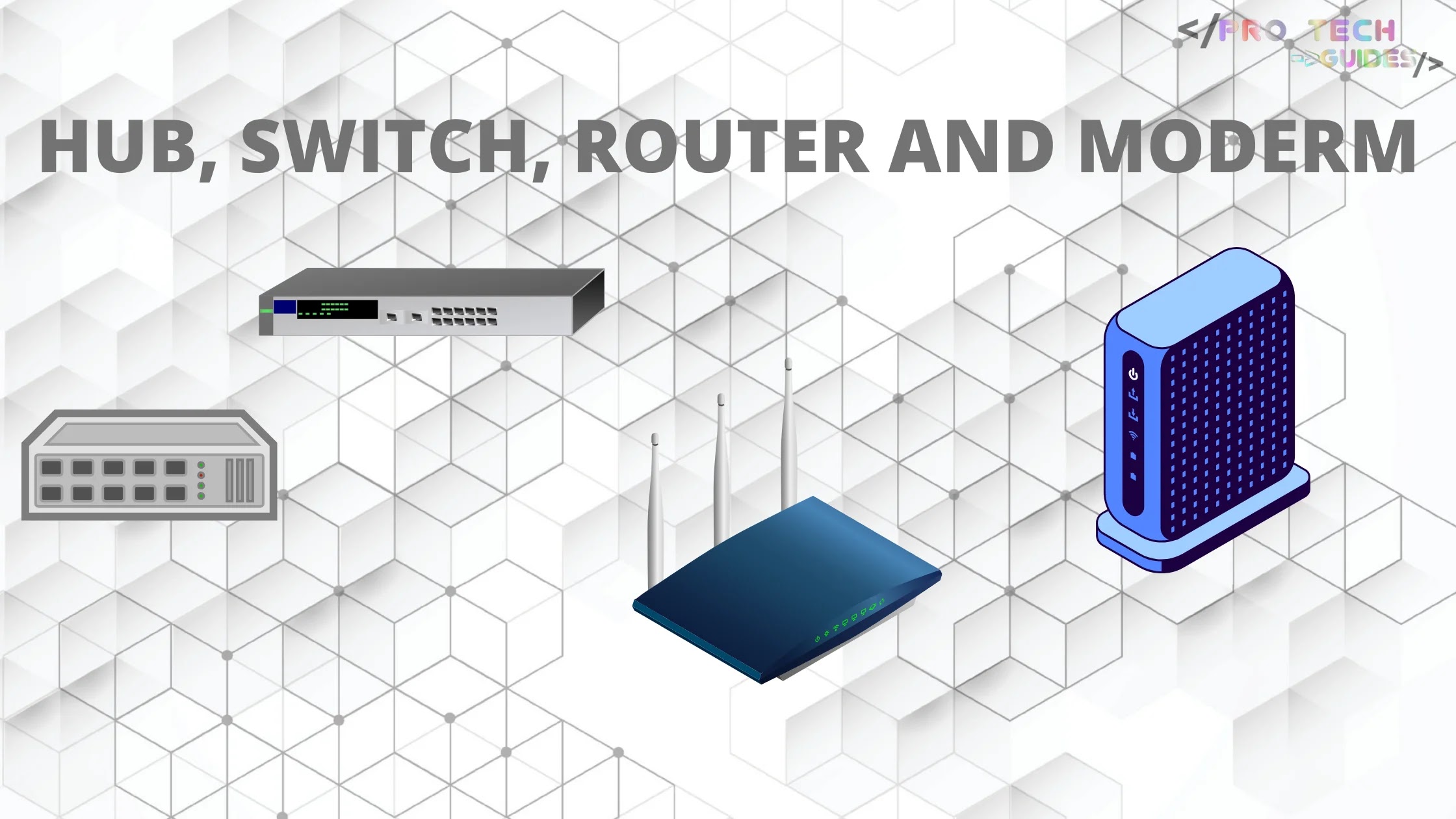 Networking device hub, switch, router and modem