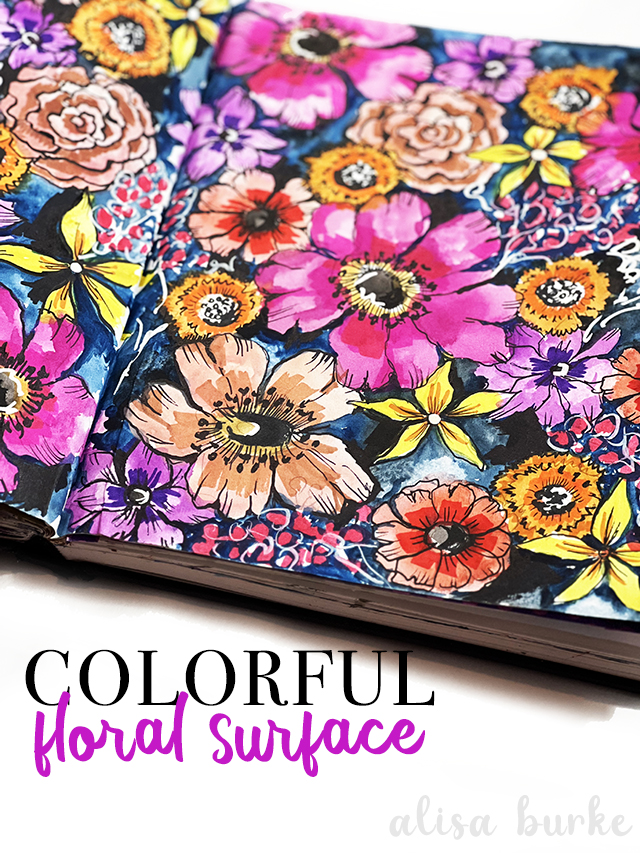 colorful floral surface