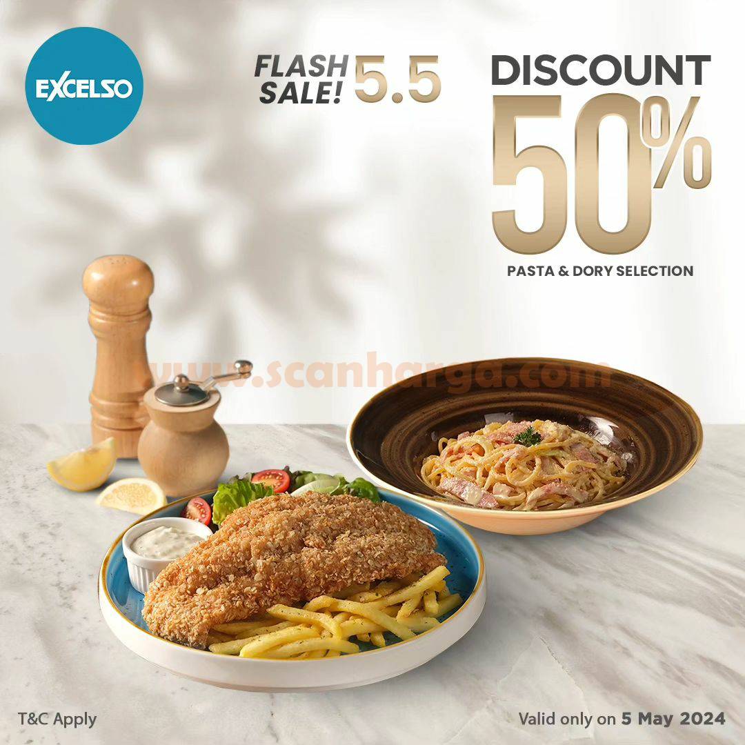 Promo EXCELSO COFFEE FLASH SALE 5.5 DISKON 50%