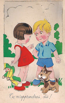 Carte postale ancienne " Tu m'apprendras, dis !" - France
