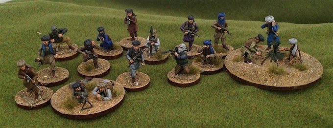 From KentG: 28mm Modern Taliban Tribesmen & 15mm WWII German Panzerknacker Teams (110 points)