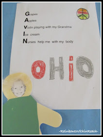 photo of: Acrostic Poem with Kindergarten Student's First Name