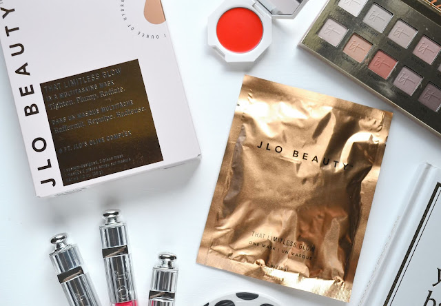 Flatlay of JLo Beauty That Limitless Glow Sheet Mask