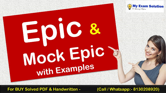 What is Epic and Mock-epic Definition with examples