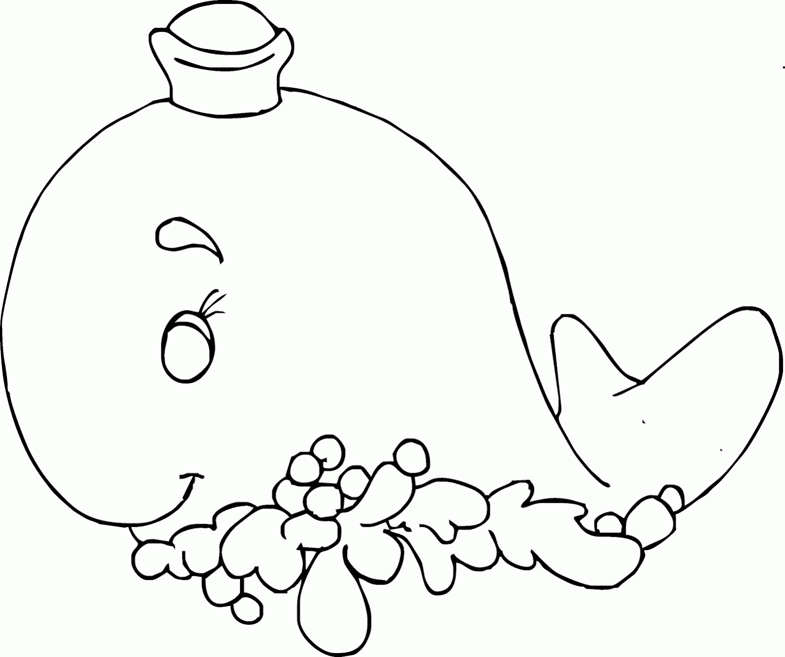 Mewarnai Gambar " Ikan Paus Betina " - Contoh Anak PAUD