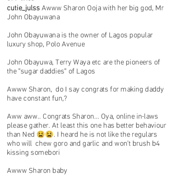 Nollywood Actress Sharon Ooja’s Alleged Sugar Daddy Unveiled [Photo]