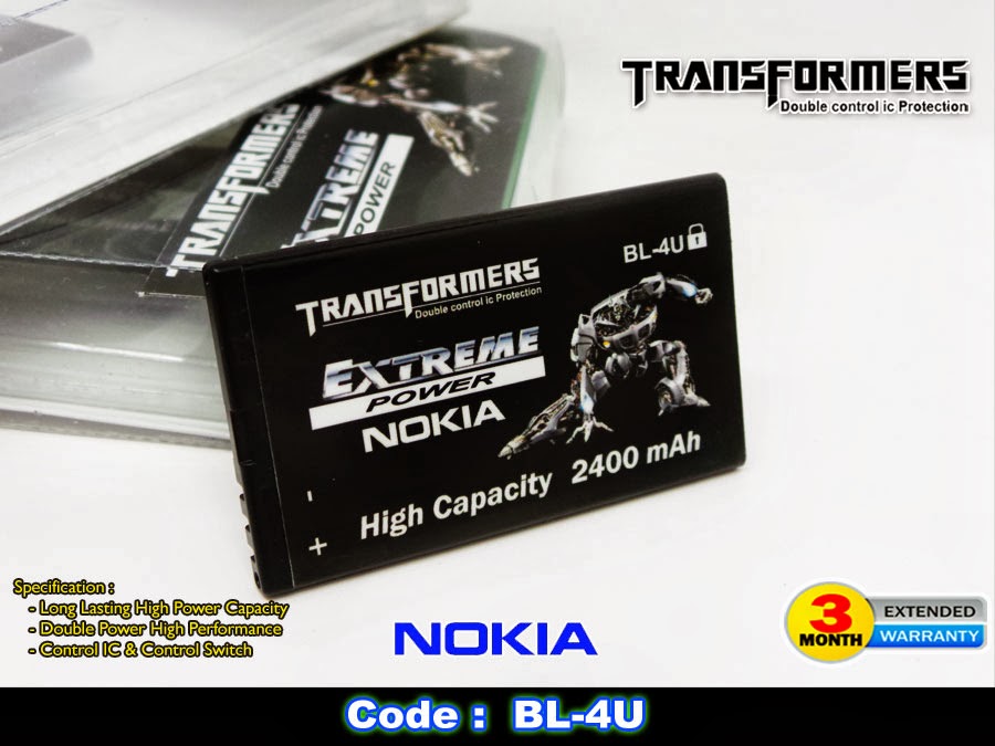 Baterai Nokia Double Power Transformer BL-4U