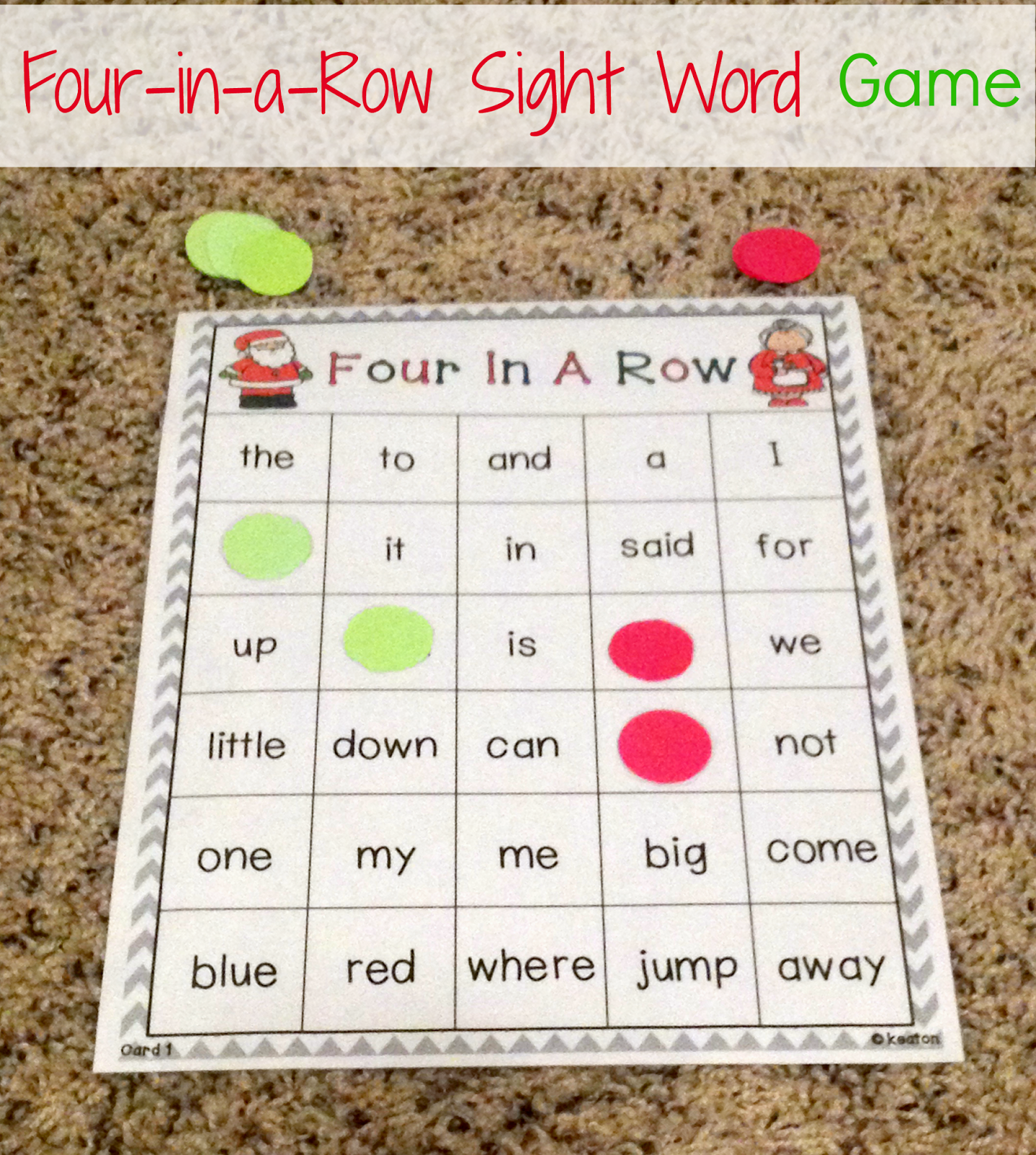 Primary Junction: First Grade Christmas Sight Word Game