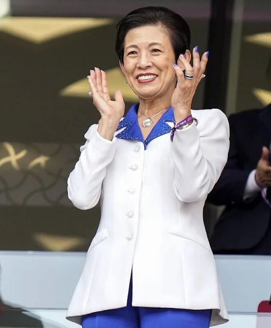 Princess Takamado of Japan visited Qatar. Princess Hisako president of the Japan Football Association