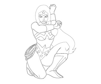 #8 Wonder Woman Coloring Page