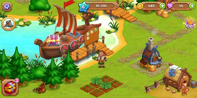 لعبة Vikings and Dragon Island Farm | لعبة مزرعة الفايكنج الخضراء