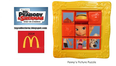 Penny's Picture Puzzle from McDonalds Mr Peabody and Sherman Happy Meal Toys 2014 set - closeup view loose toy