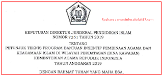 Juknis Program Bina Kawasan Kemenag 2019 