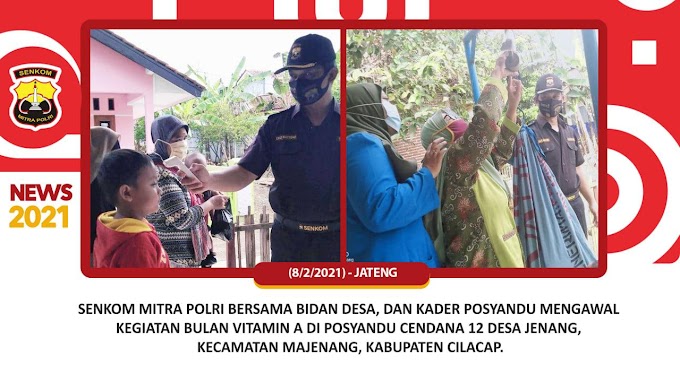 Senkom Mitra Polri Mengawal Bulan Vitamin A di Pekalongan