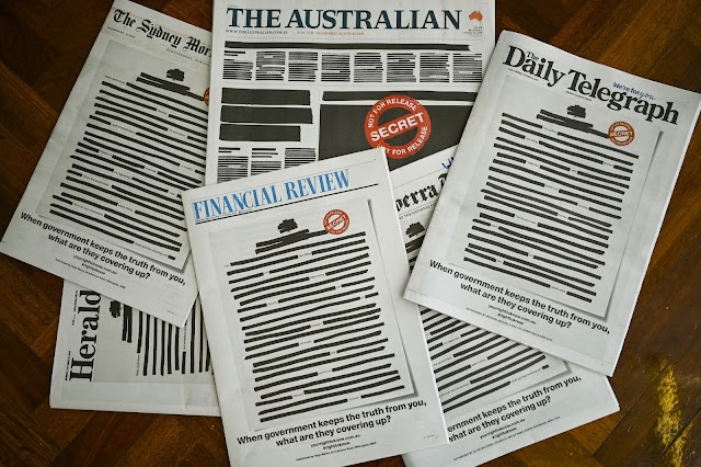 Los principales periódicos de Australia salen con la misma portada en defensa de la libertad de prensa 