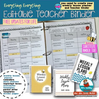 weekly planner for teachers, teacher binder, teacher resources