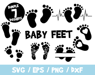 Baby Feet SVG Bundle, Baby Feet Cricut, Baby Boy SVG, Baby Girl SVG, Baby Feet Clipart, Baby Feet Vector, Newborn Svg, New Baby Shirt