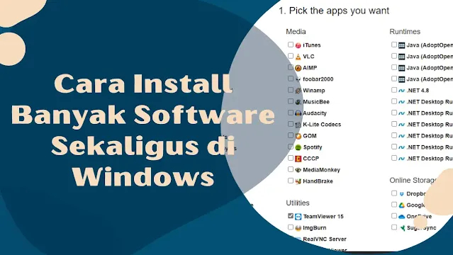 Cara Install Banyak Software Sekaligus di Windows (Lewat ninite.com)