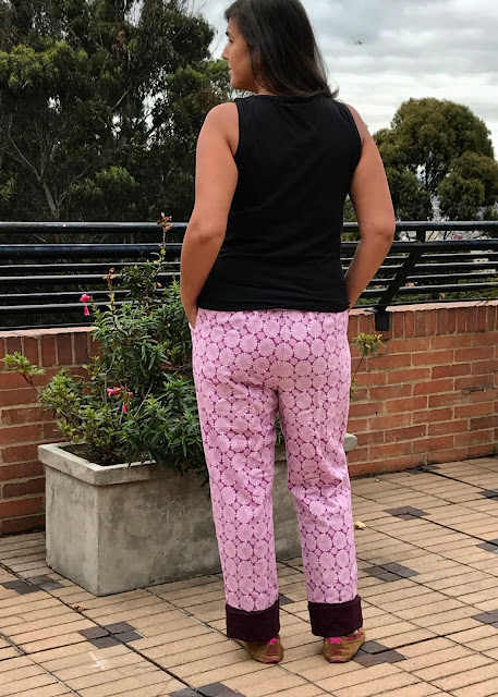 Sew a pair of cozy pajama pants with the Blank Slate Patterns Peppermint PJ sewing pattern.