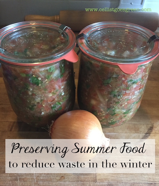 Preserving summer food to reduce waste in the winter