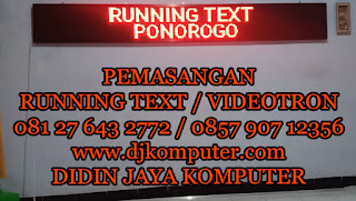 Running Text Videotron Jadwal Sholat CCTV Fingerprint Paket Kasir Website GPS Ponorogo